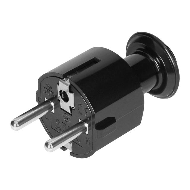 Wtyczka prosta Uni-Schuko 16A, 230V, czarna OR-AE-13304/B ORNO