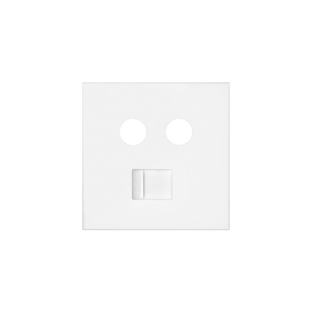 Simon 100 Pokrywa gniazda antenowego R/TV-SAT + komputerowe RJ45 kat.6 biały mat 10000072-230 KONTAKT