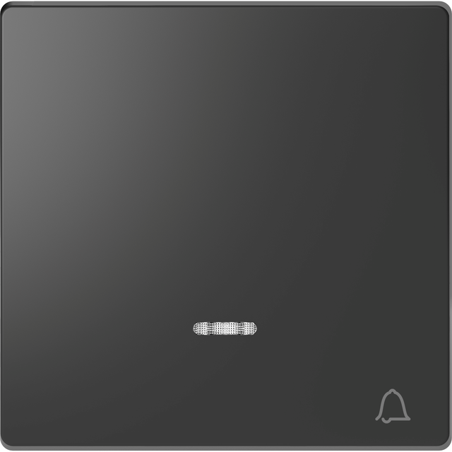 Merten, klawisz z okienkiem sygnalizacyjnym i symbolem dzwonek D-Life, antracyt