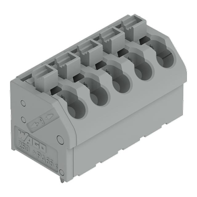 listwa zaciskowa do pł. drukowanych 5-bieg. szara raster 5 mm /45szt./ WAGO