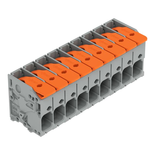Złączka do płytek drukowanych dźwignia 6mm2 RM 7,5mm 9-bieg szara /18szt./ 2606-1109/020-000 WAGO