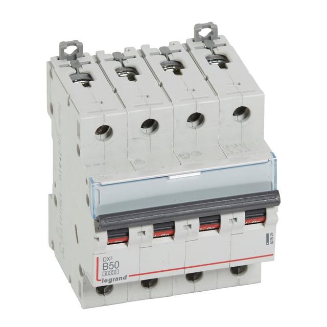 Wyłącznik Nadprądowy S 304 4P B50A 6kA DX3 407629 LEGRAND