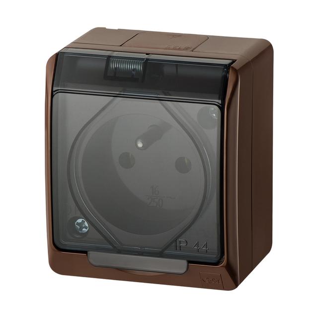 GNT HERMES 2P+Z IP44 brąz-dymne