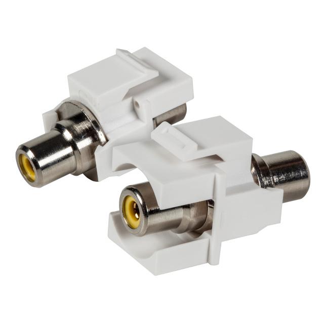 Adapter Keystone Snap-In Cinch (białe gniazdo / żółty pierścień)