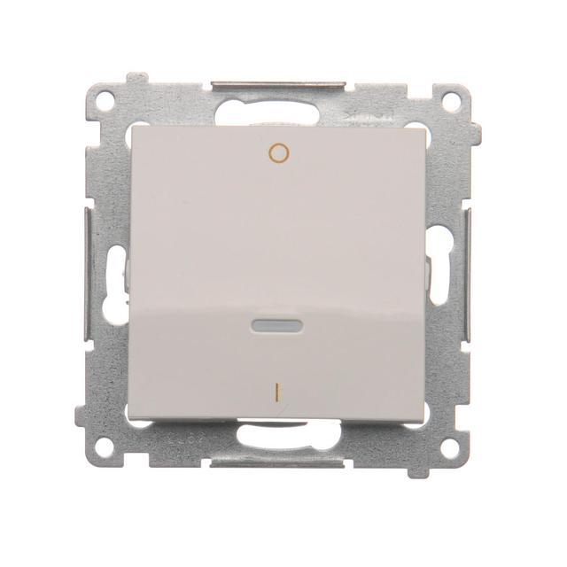 Simon 54 Łącznik dwubiegunowy z podświetleniem LED 10A 250V szybkozłączka biały DW2L.01/11 KONTAKT