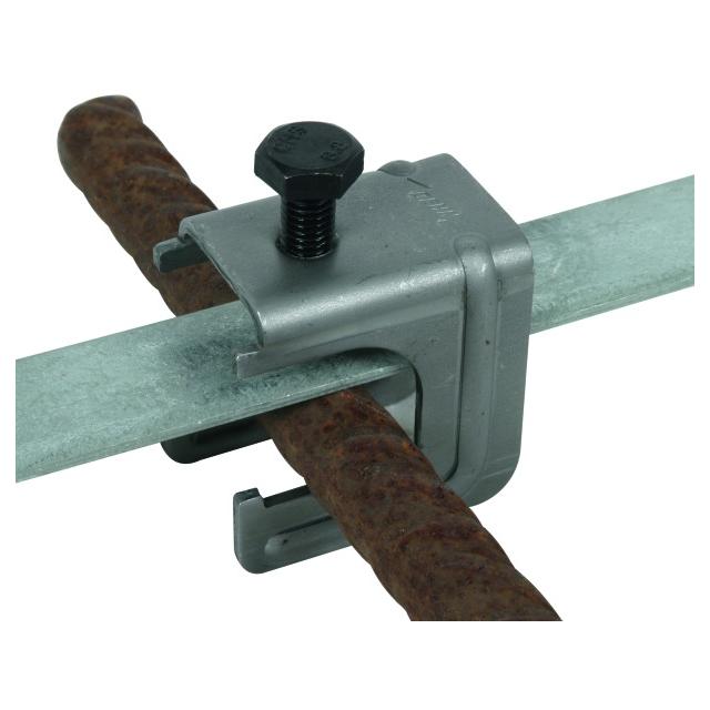 Zacisk dla prętów 6-20 mm, do drutu 6-10 mm lub płask. 30x3-4 mm, stal