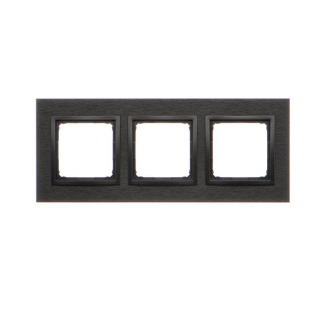 Simon 54 NATURE WMDZ-0130xS-083 Ramka 3-krotna Nature-Metal, INOX DARK, IP20/IP44. (IP44-należy zast DRN3/83 KONTAKT