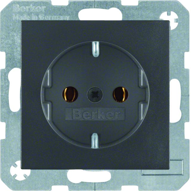 BERKER B.X Gniazdo SCHUKO z uziemieniem antracyt 41431606 HAGER