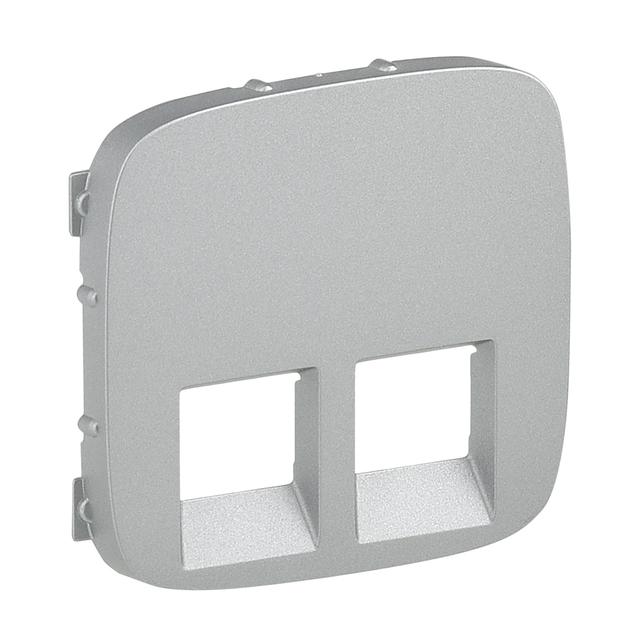 Valena Allure Plakietka Aluminium Gniazda Podwójnego 2Xrj11 Kategorii 6 Utp 755427 LEGRAND
