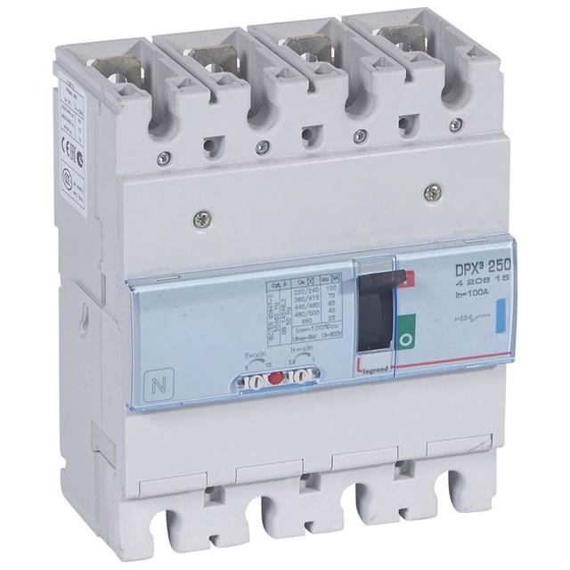 Wyłącznik DPX3 250 4P 100A 70Ka 420615 LEGRAND