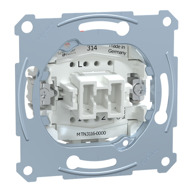 Merten mechanizm łącznika schodowego zacisk bezśrubowy 250V AC 10A MTN3116-0000 Schneider