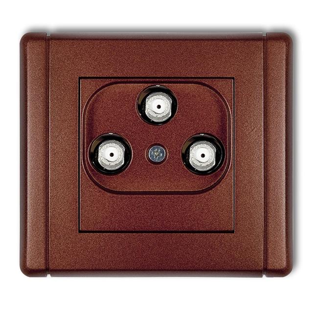 FLEXI Gniazdo multimedialne 3F DATA (Vectra) brązowy metalik