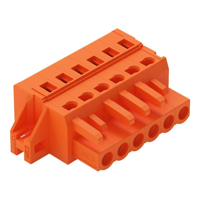 Gniazdo MCS-MIDI Classic 6-biegunowe pomarańczowe raster 5,08mm /50szt./ 231-306/031-000 WAGO