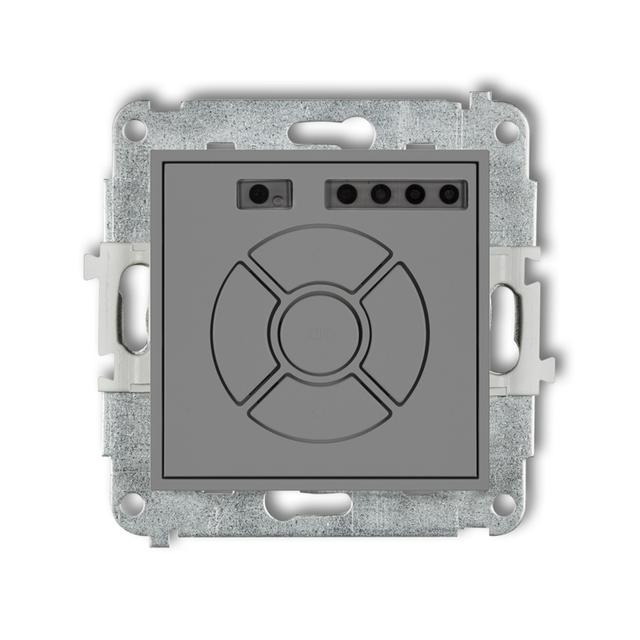 ICON Elektroniczny sterownik rolety (sterowanie lokalne i pilotem, sterowanie strefą, dodatkowy przycisk) szary mat 27ISR-3A KARLIK