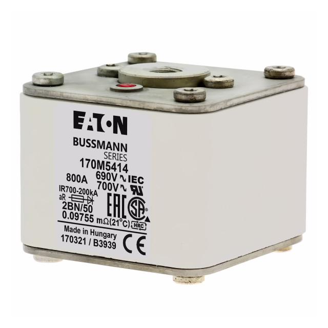 FUSE 800A 690V 2BN/50 AR UC Wkładka szybka 800A AC 690V rozmiar 2 61x77x51 mm aR IEC UL w 170M5414 E