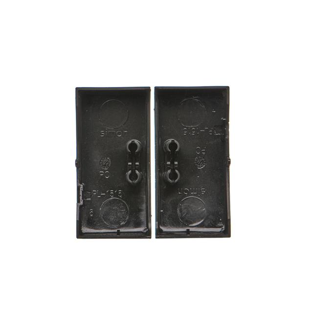 Simon 10 Klawisze do łączników świecznikowych / przycisku podwójnego czarny