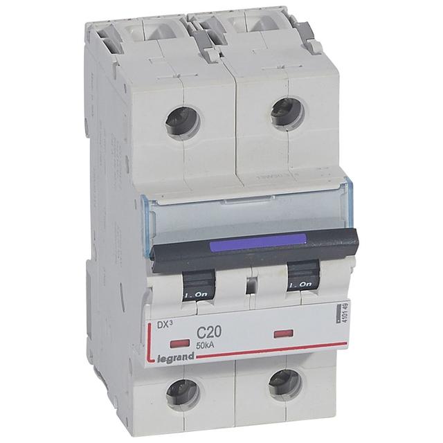 Wyłącznik Nadprądowy S322 C20 2P 20A 50Ka DX3 410149 LEGRAND