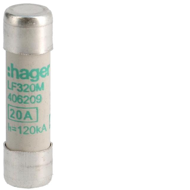 Wkładka bezpiecznikowa cylindryczna CH-10 10x38mm aM 20A 400VAC LF320M HAGER