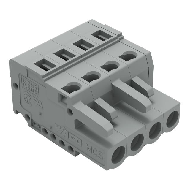 Gniazdo MCS‑MIDI Classic 4‑biegunowe szare raster 5mm 231‑104/026‑000 /100szt./ WAGO