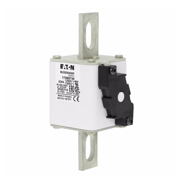 FUSE 630A 1250V 2FKE/115 AR CU Wkładka szybka 630A AC 1250V rozmiar 2 61x77x160 mm aR IEC, 170M5746