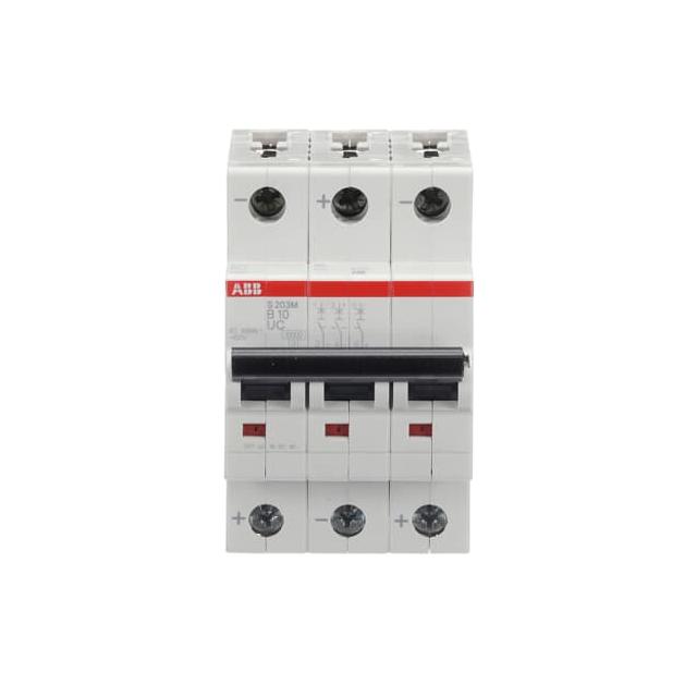 S203M-B10UC Wyłącznik nadprądowy 10kA AC/DC 3P B10A 2CDS273061R0105 ABB