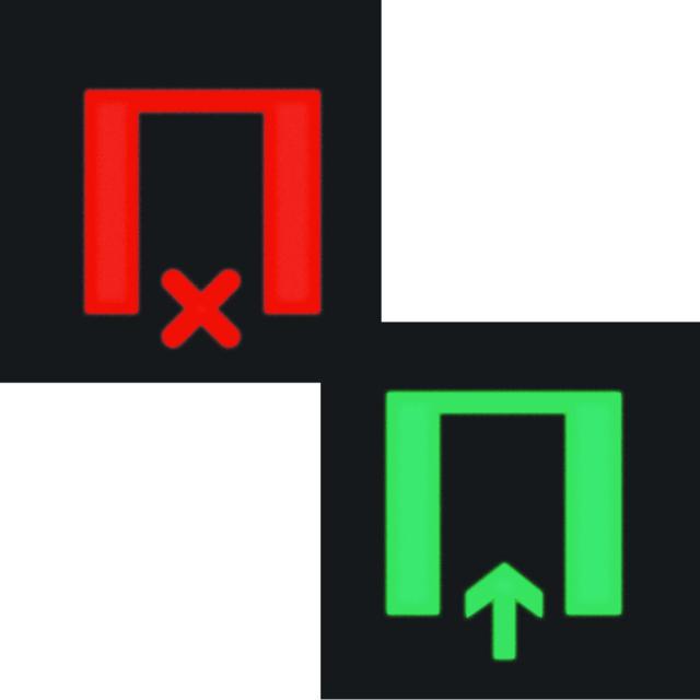 BERKER W.1 Folia do sygnalizatora świetlnego symbol nie wchodzić/proszę wejść 19058012 HAGER