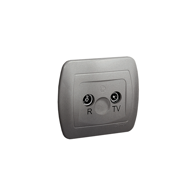 Simon Akord Gniazdo antenowe R-TV końcowe separowane aluminiowy