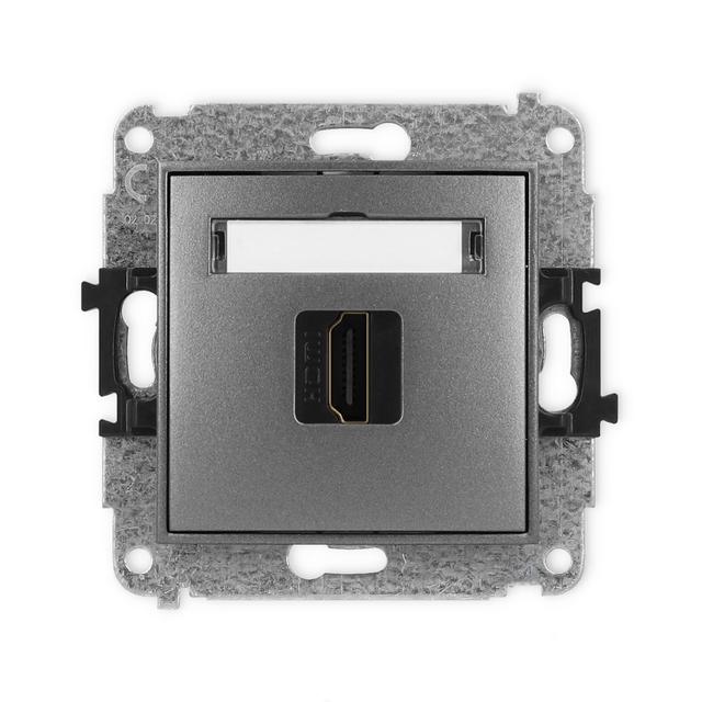 ICON Mechanizm gniazda pojedynczego HDMI 2.0 grafitowy