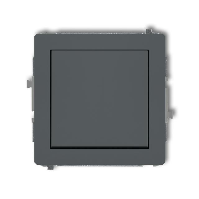 DECO Mechanizm łącznika krzyżowego (jeden klawisz bez piktogramu) grafitowy mat