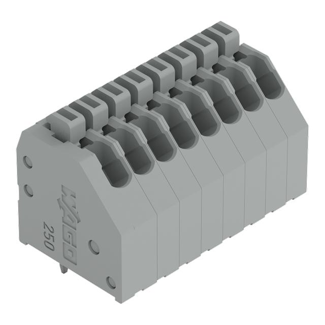 listwa zaciskowa do pł. drukowanych 8-bieg. szara raster 2,5 mm /55szt./ WAGO