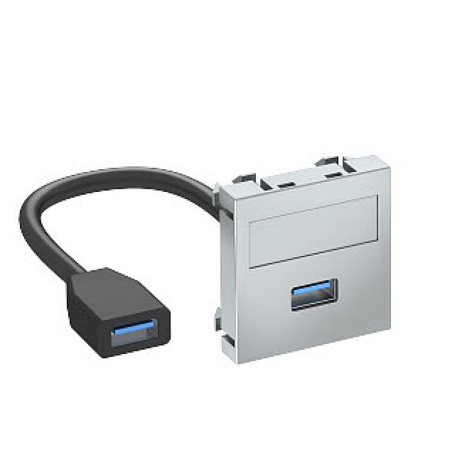 MTG-U3A F AL1, Wspornik multimedia USB 3.0 A-A, z kbl., gn.-gn.