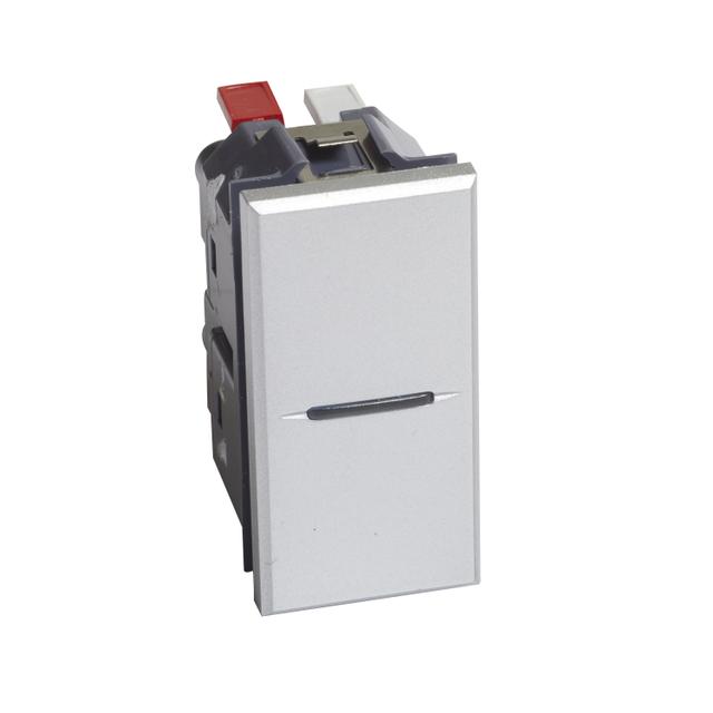 AXOLUTE - Łącznik schodowy 10AX (zaciski automatyczne) 1 moduł AXIAL aluminium, Bticino