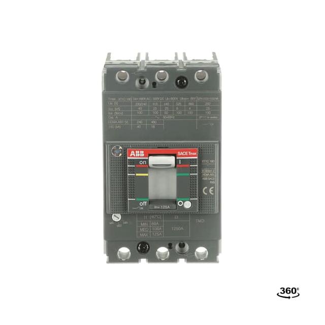 XT1C 160 TMD 125-1250 3p F F wyłącznik kompaktowy 1SDA067398R1 ABB