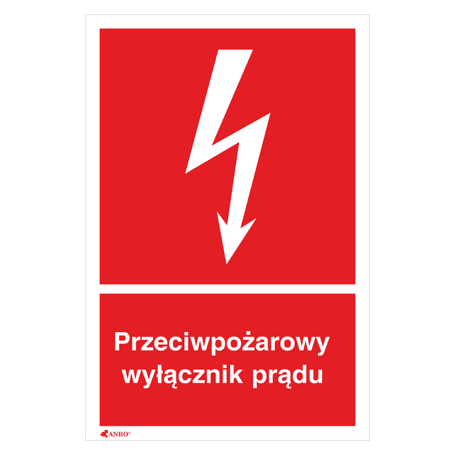 PRZECIWPOŻAR. WYŁ. PRĄDU   150X205 FOLIA SMAOPRZYLEPNA FOTOLUMINESCENCYJNA