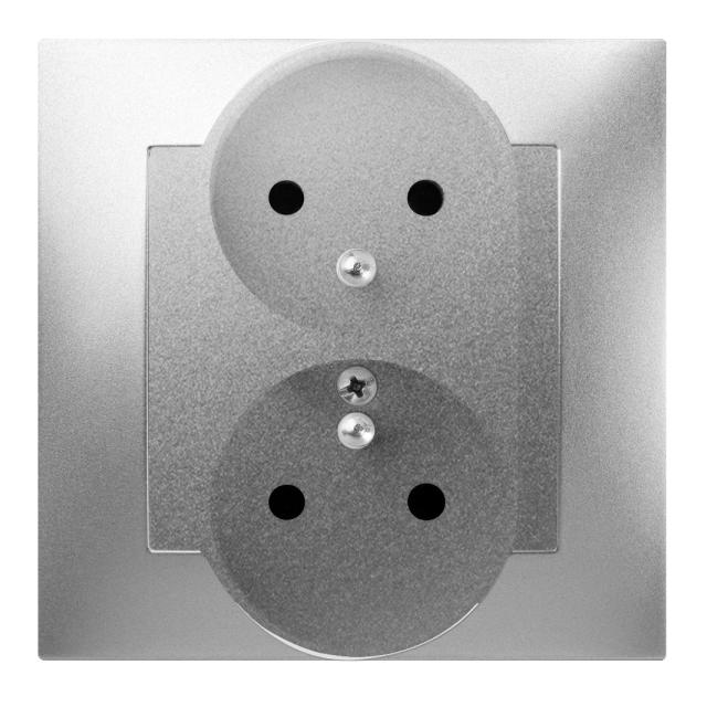 CARLA gniazdo 2x2P mod  b/r