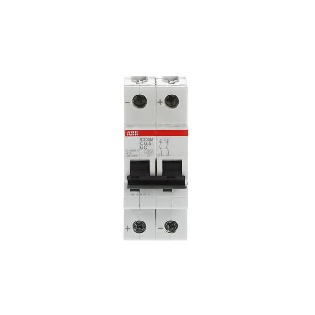 S202M-C0.5UC Wyłącznik nadprądowy 10kA AC/DC 2P C0.5A 2CDS272061R0984 ABB