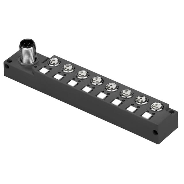SAI-8-S12 3P M8 L Pasywny rozdzielacz czujnik-siłownik (bez przewodu), moduł kompletny, z odejściem M12, 12-biegunowe, Kodowanie A, Liczba gniazd stykowych: 8, Liczba b /1szt./ 1871680000 WEIDMÜLLER