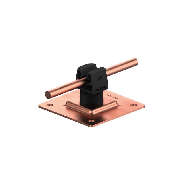 AN-11PN/CU/C-N Uchwyt na płytce stal.H=3,5cm Z-zatrz /CU/ czarny