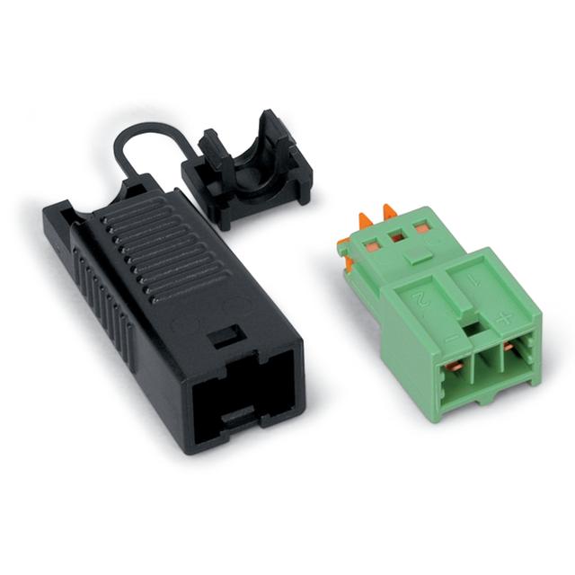 WINSTA EIB wtyk 2-torowy zielony z obudową odciążającą naciąg