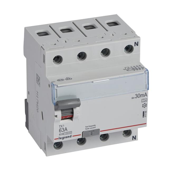 Wyłącznik Różnicowoprądowy 4P 63A 0,03A Typa P304 TX3 411766 LEGRAND