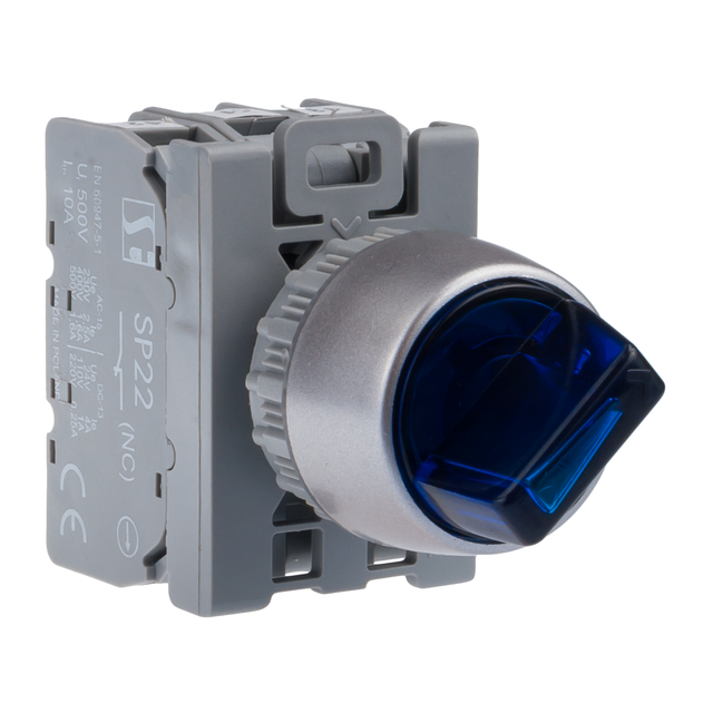 2-POŁ ŁĄCZNIK POKR NIEBIESKI.1ZW 1ROZ AC(24V-230V),DC(24V-110V)