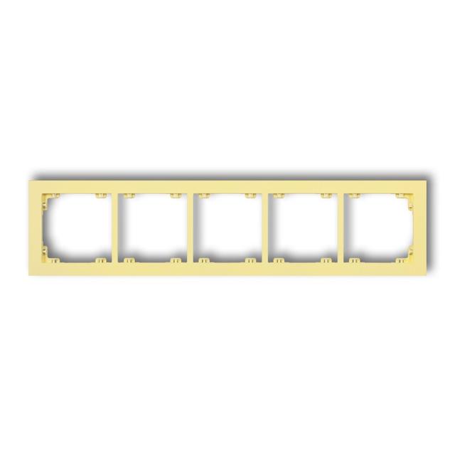 DECO Ramka pięciokrotna z tworzywa DECO Pastel Matt kanarkowa 43DR-5 KARLIK