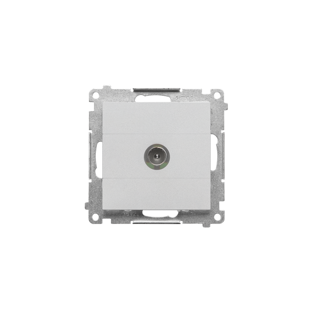 Simon 55 Gniazdo antenowe TV pojedyncze Do instalacji indywidualnych Aluminium mat