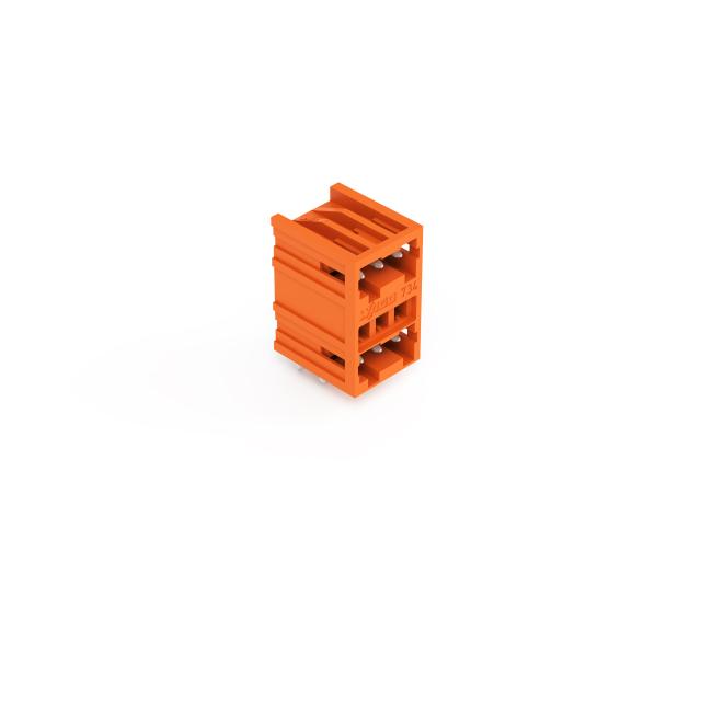 MCS-MINI dwupiętrowy wtyk 2 x 3 bieg. pomarań. raster 3,81 mm /100szt./ WAGO
