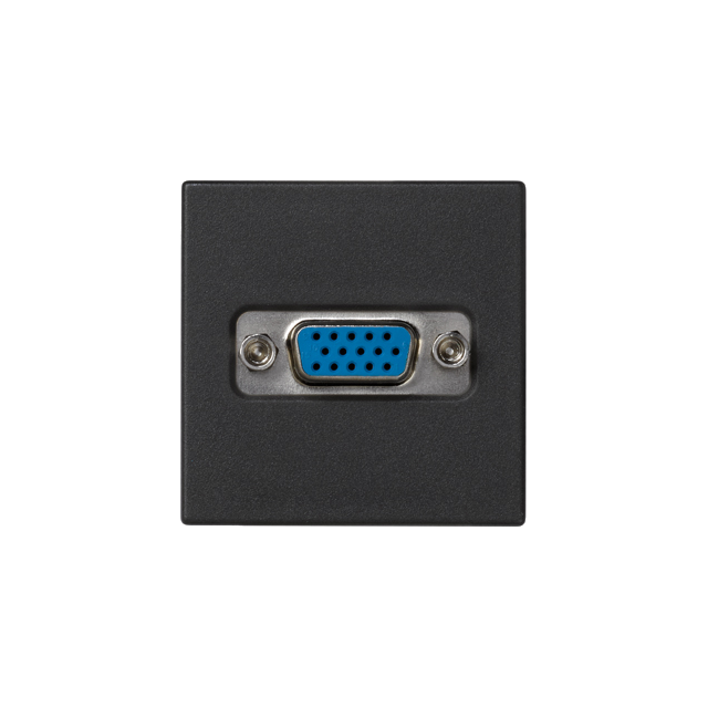 Simon Connect Płytka K45 złącza VGA (D-Sub 15) 45x45mm + wkład zaciski śrubowe szary grafit K100B/14 KONTAKT