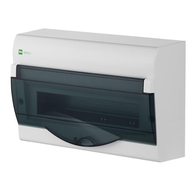 Rozdzielnica GREEN BOX n/t 14-modułem IP40 szyba transparentna dymna