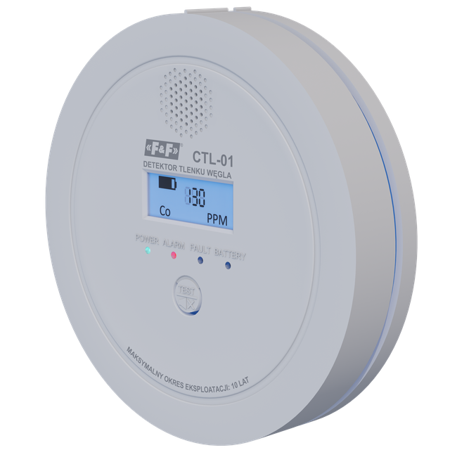 Detektor czujnik tlenku węgla czadu CTL-01 F&F