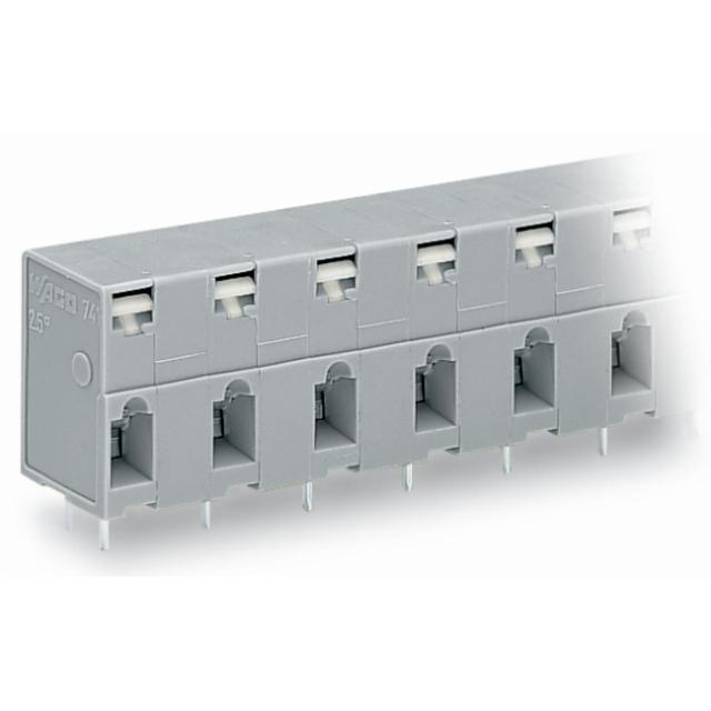 listwa przepustowa do p. drukowanych 4-bieg. szara raster 10 mm