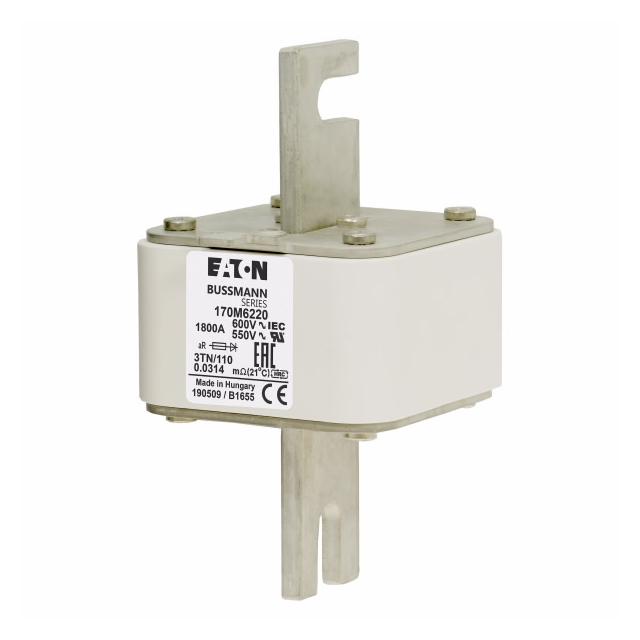 1800A 600V 3TN/110 aR INDICATOR FUSE Wkładka szybka 1800A AC 600V DIN 3 76x90x139 mm aR, 170M6220 EA