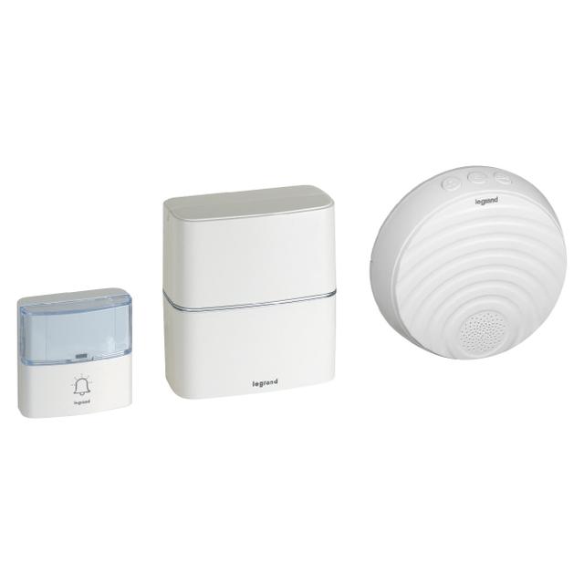 ZESTAW DZWONKOWY BEZPRZEWODOWY SERENITY Z DODATKOWYM ODBIORNIKIEM COMFORT 230V - BIAŁY, Legrand